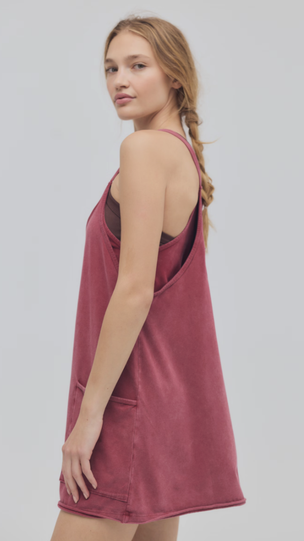 Free People Hot Shot Mini Dress- Brick