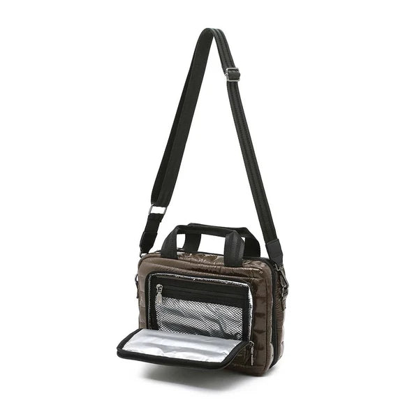 Think Royln Stowaway Toiletry Case- Glossy Chocolate