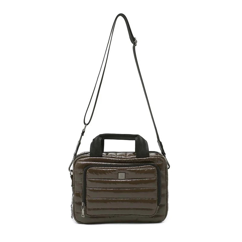 Think Royln Stowaway Toiletry Case- Glossy Chocolate