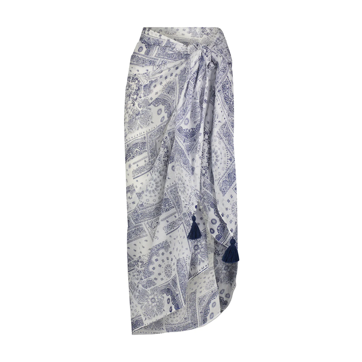 Mer St. Barth Cotton Saline Pareo Bandana - White