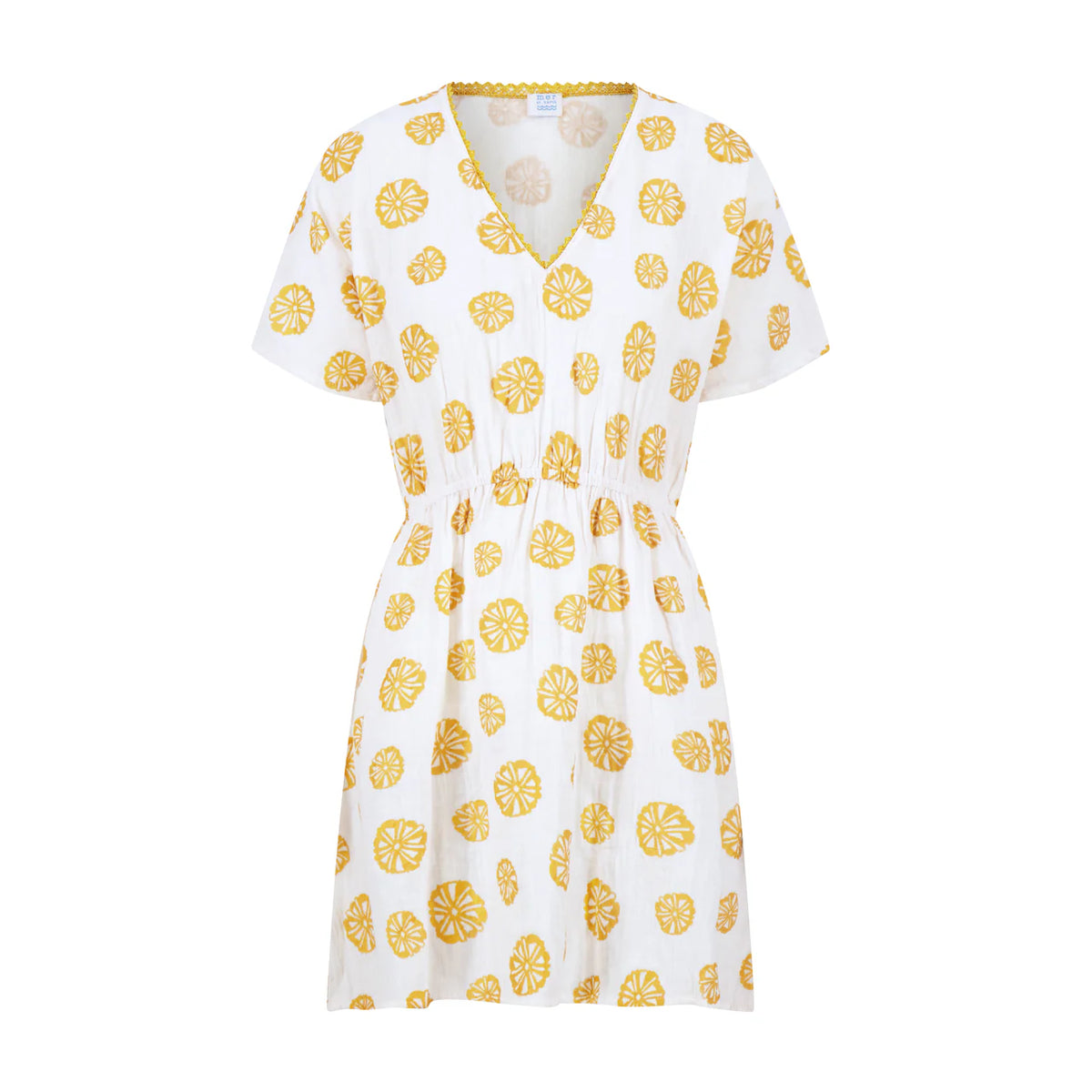 Mer St. Barth Zara Women's Caftan- White Sand Dollar