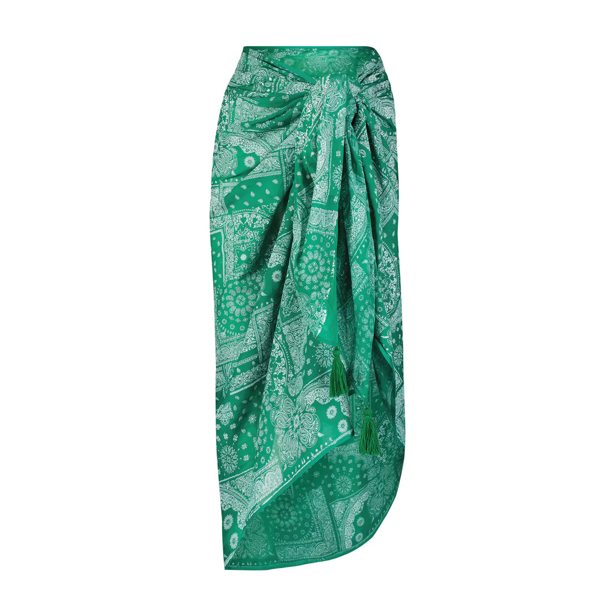 Mer St. Barth Cotton Saline Pareo Bandana - Green