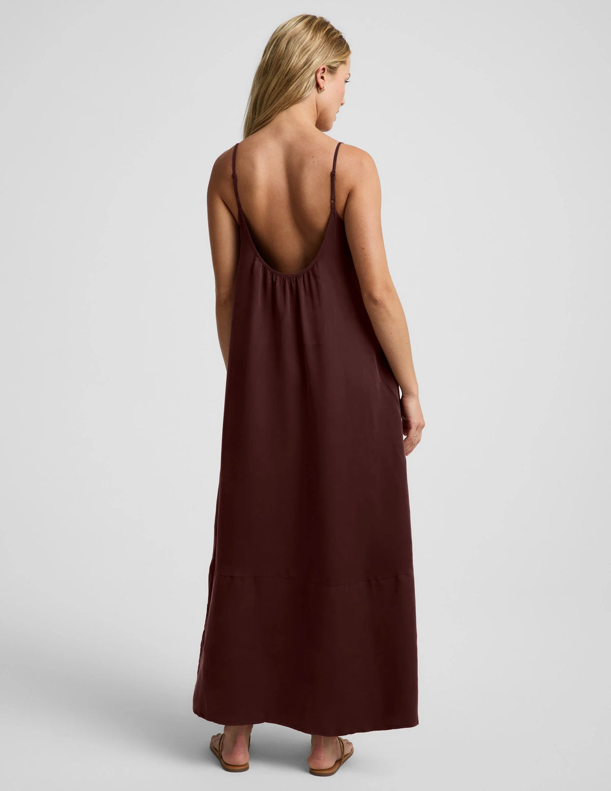 Beyond Yoga Sunkissed Cupro Maxi Dress- Iced Mocha