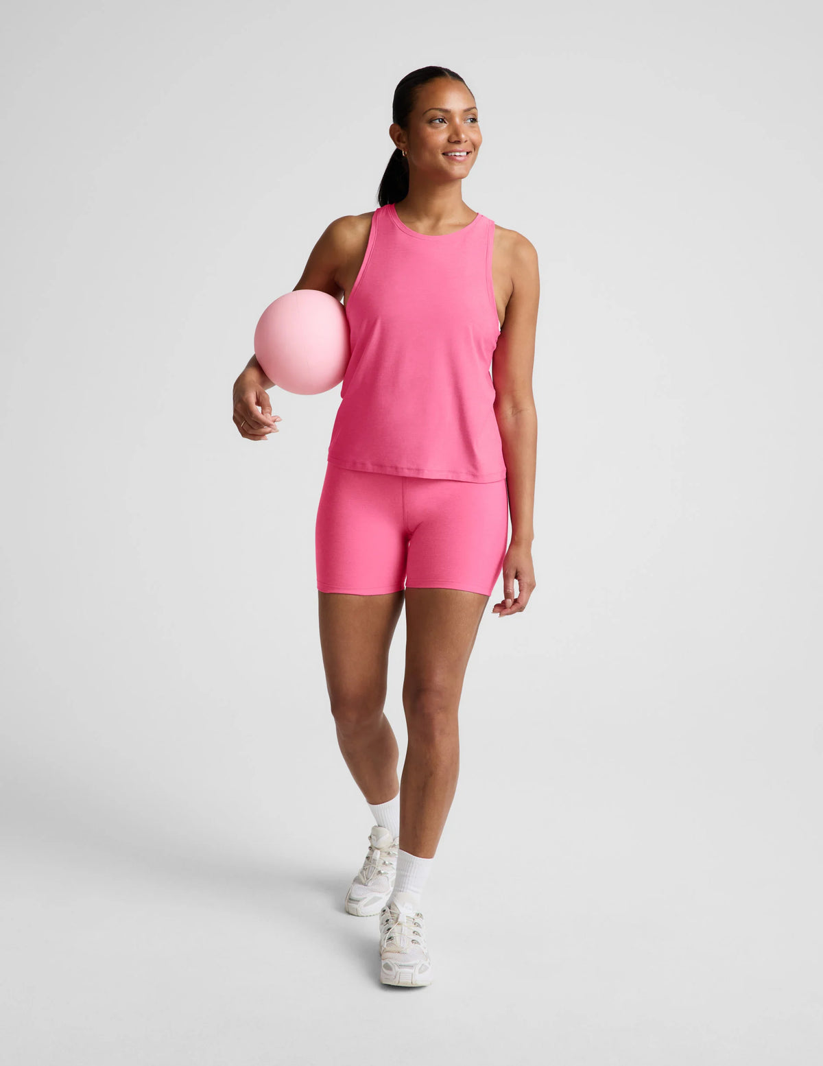 Beyond Yoga Featherweight Rebalance Tank - Luscious Pink Heather