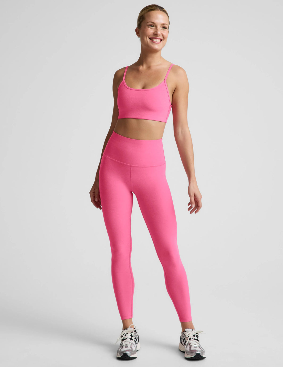 Beyond Yoga Spacedye Caught in the Midi Legging - Luscious Pink Heather