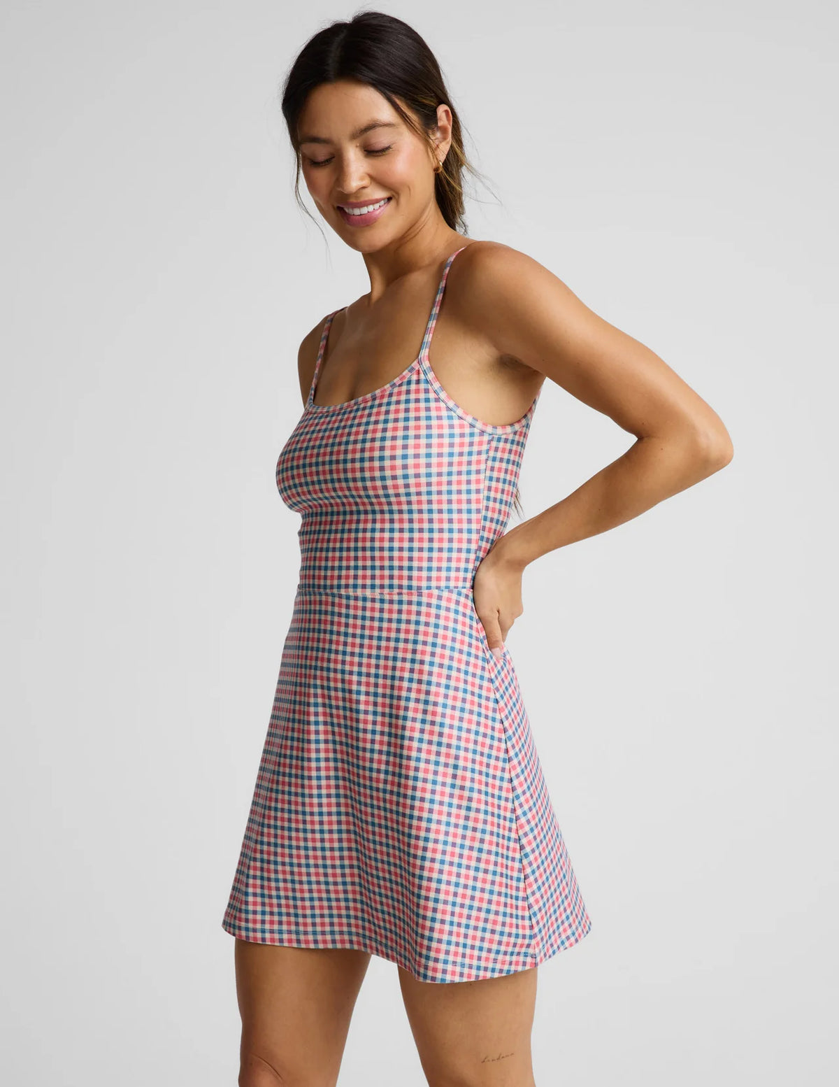 Beyond Yoga Midweight Spacedye Forever Dress- Sunwashed Gingham