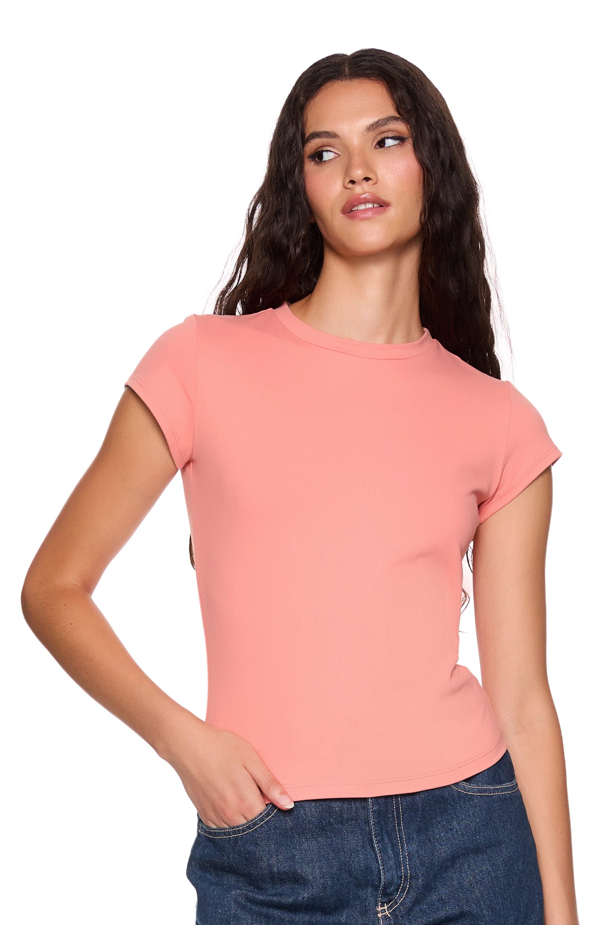 Susana Monaco Essential Crew Short Sleeve Tee - Terra