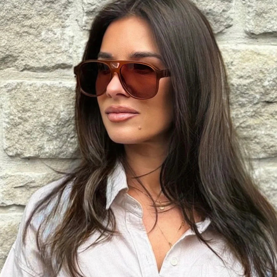 DIFF Eyewear Nash Polarized Sunglasses - Milk caramel brown