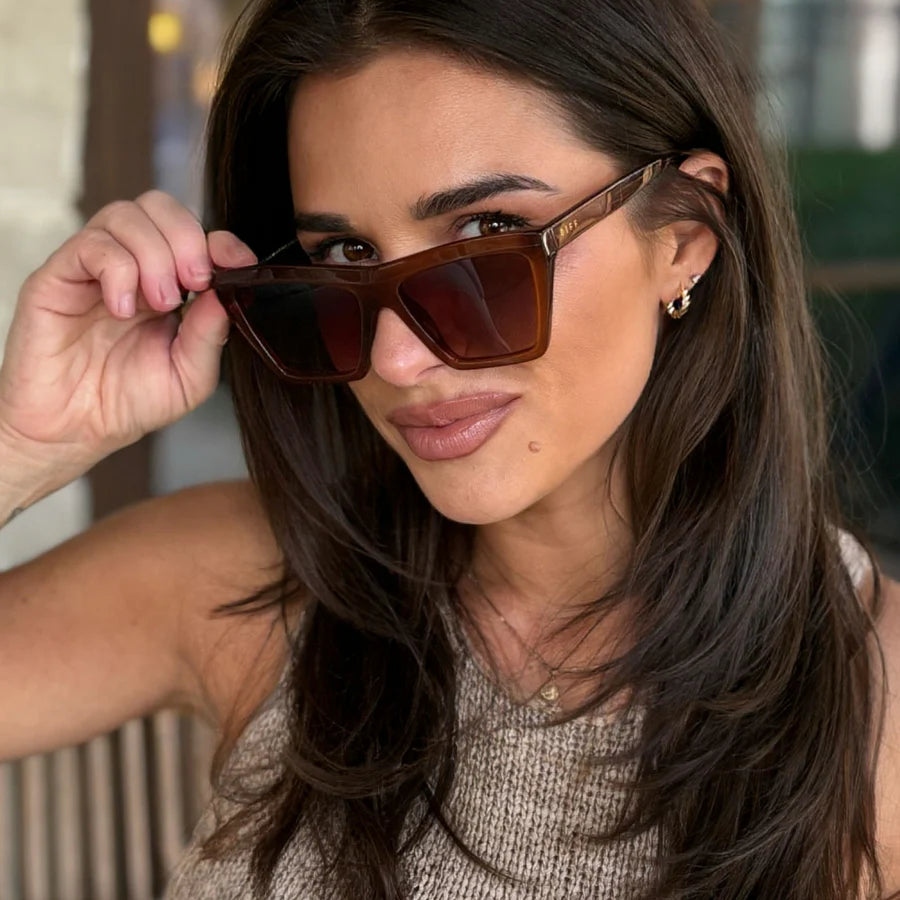 DIFF Eyewear Vivi Polarized Sunglasses - Milk caramel brown