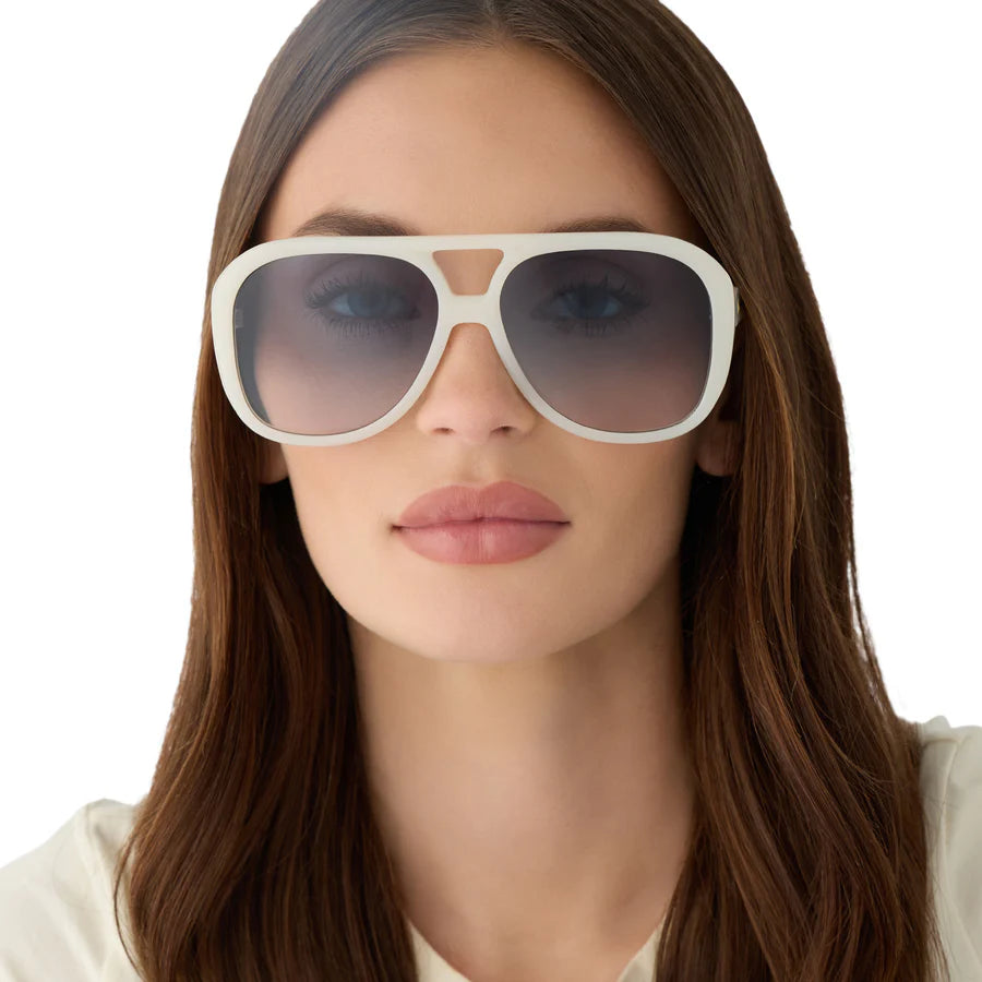 DIFF Eyewear Pauline Polarized Sunglasses - Meringue blue gradient