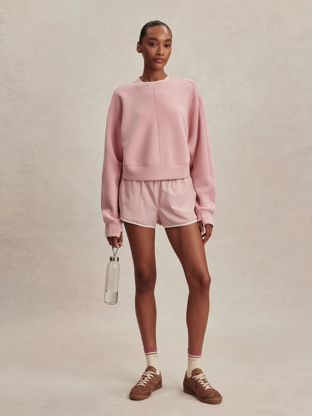 Varley Tasmin Cropped Sweat- Zephyr Mauve