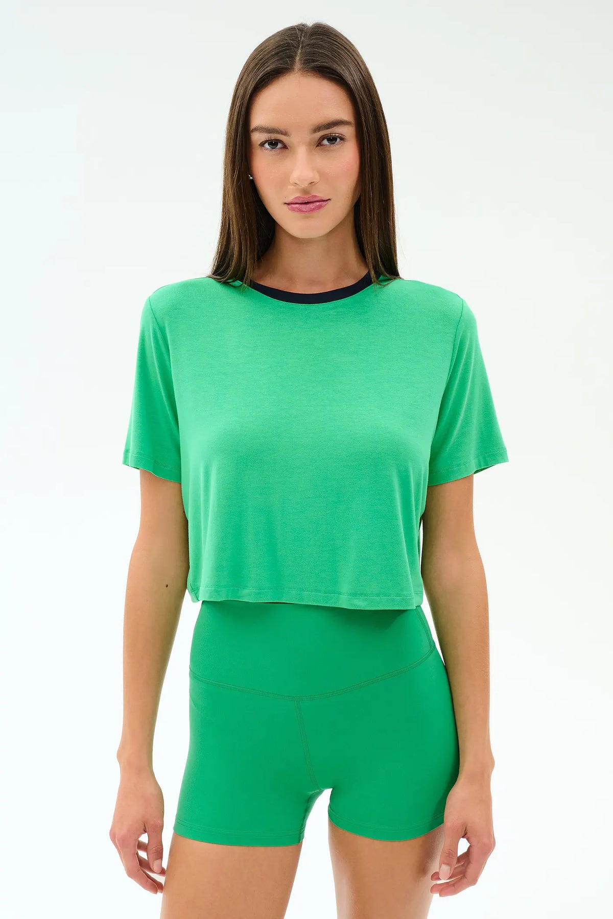 Splits 59 Djuna Crop Ringer - Spearmint/Indigo