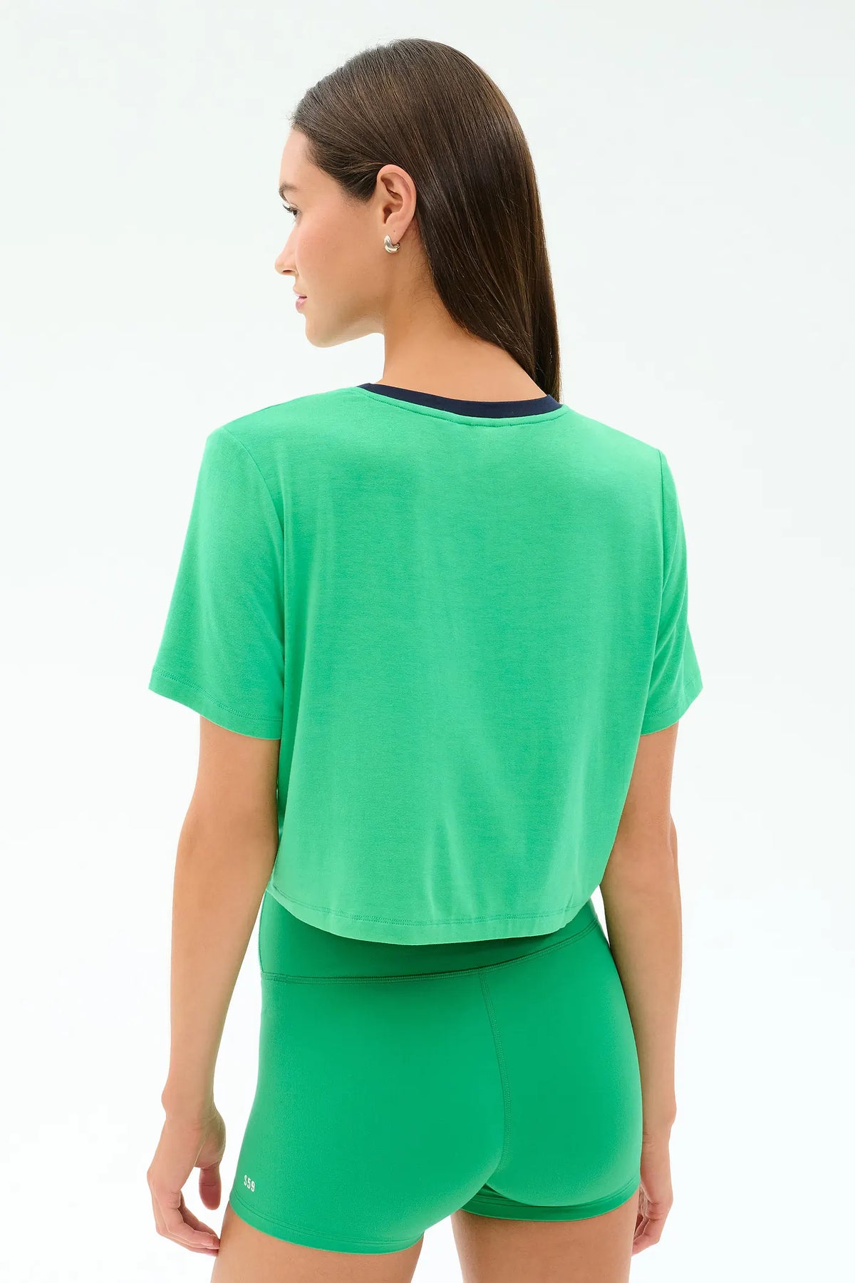 Splits 59 Djuna Crop Ringer - Spearmint/Indigo