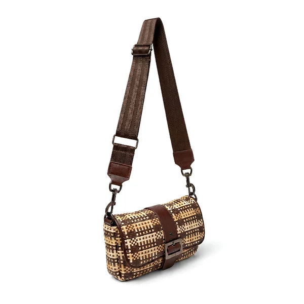 Think Royln Socialite - Espresso/Dune Perforated Raffia