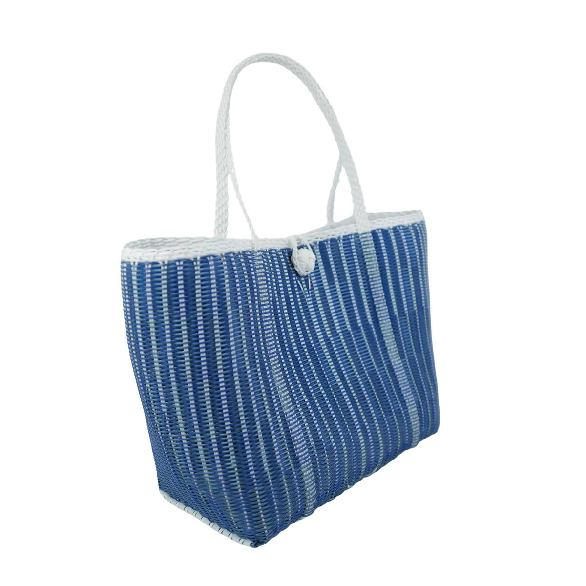 The Lilley Line Medium Tote - High Line Atlantic Blue + White