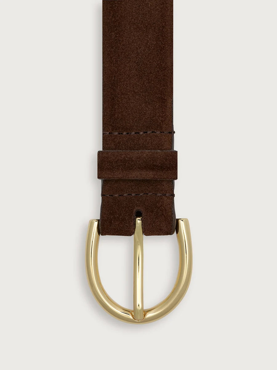 Varley Lenai Suede Belt- Chocolate