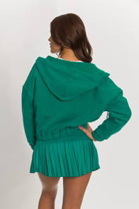Gold Hinge Pleated Tennis Skirt - Lucky Green