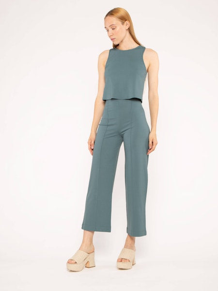 Ripley Rader Ponte Knit Straight Leg Cropped - Sea Blue