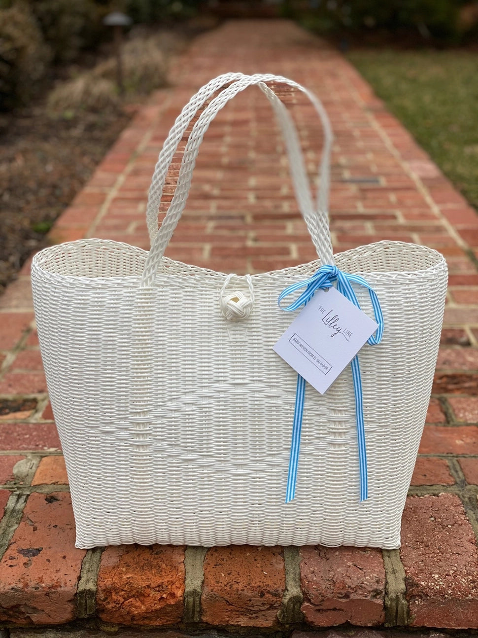 The Lilley Line Large Tote - Solid White