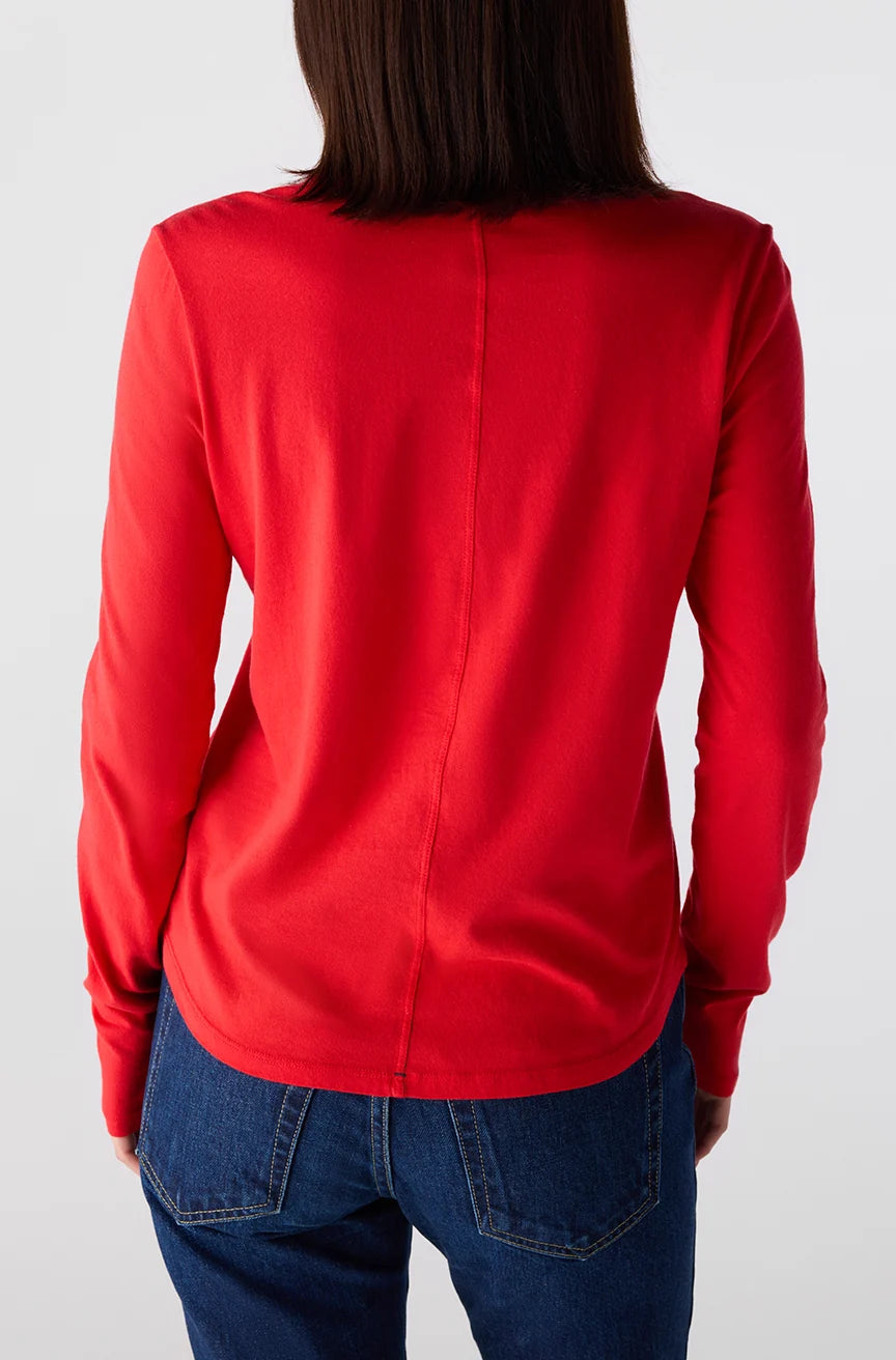 AMO Quinn Long Sleeve Tee- Signal
