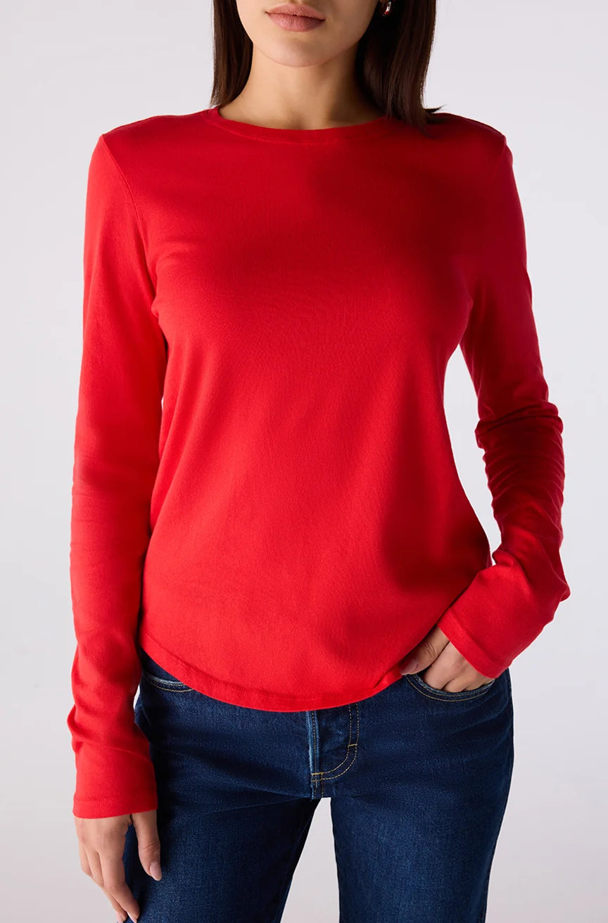 AMO Quinn Long Sleeve Tee- Signal