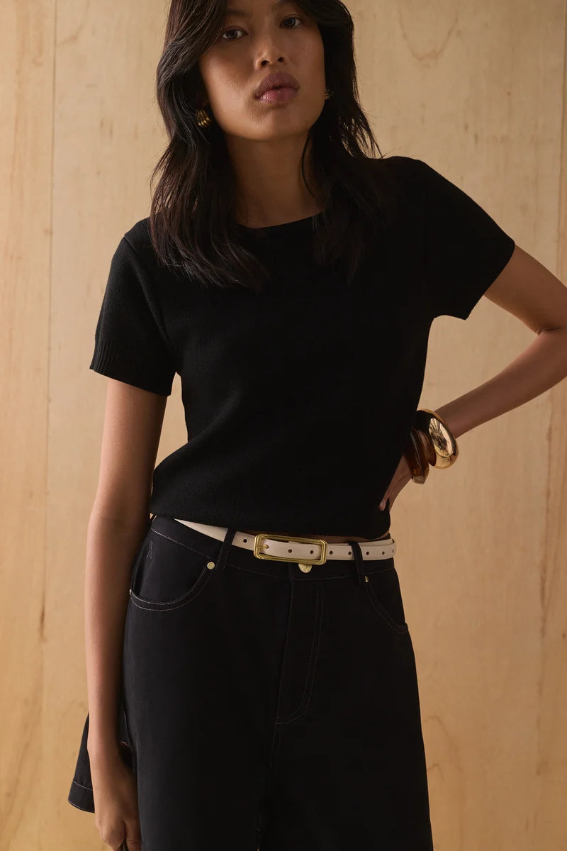 Sancia The Emi Knit Tee- Noir