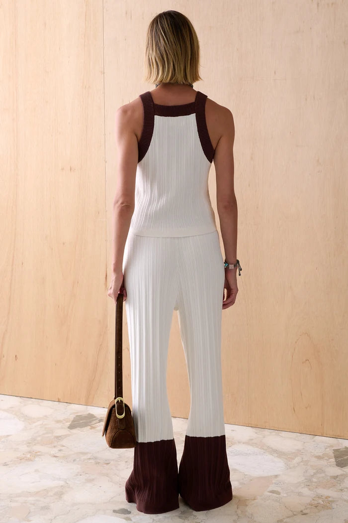 Sancia The Luma Knit Tank- Latte Trim