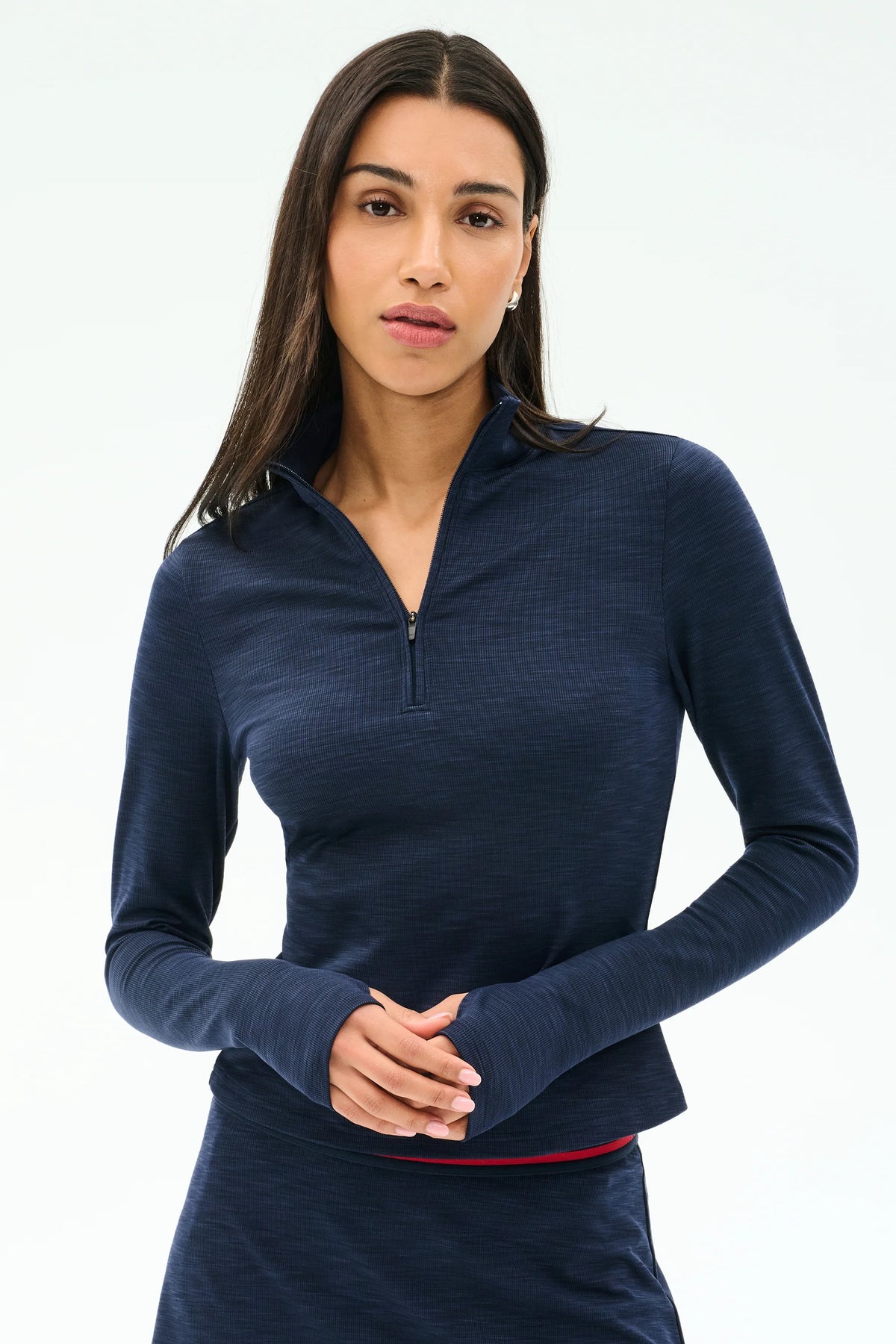 Splits 59 Stevie Active Half Zip - Heather Indigo