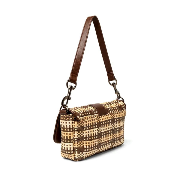 Think Royln Socialite - Espresso/Dune Perforated Raffia