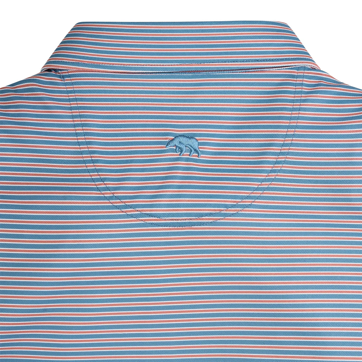Onward Reserve Trophy Stripe Performance Pique Polo - Captains Blue