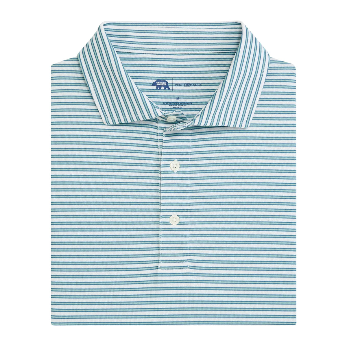 Onward Reserve Guide Stripe Performance Pique Polo - Surf