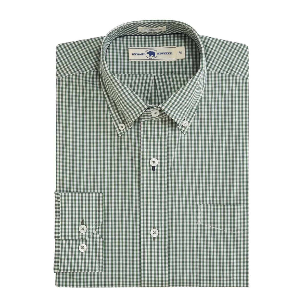 Onward Reserve Montagu Classic Fit Quad Shirt - Duck Green