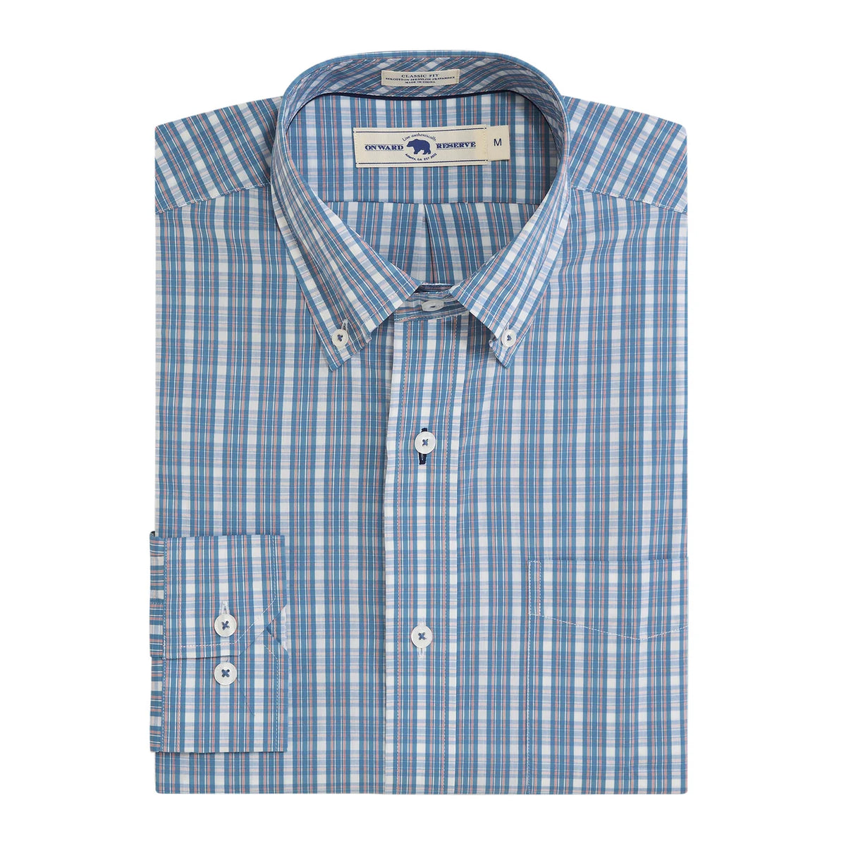 Onward Reserve Chalmers Classic Fit Quad Shirt - Captains Blue