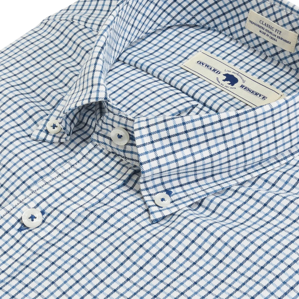 Onward Reserve Calhoun Classic Fit Brushed Performance Twill - Ensign Blue
