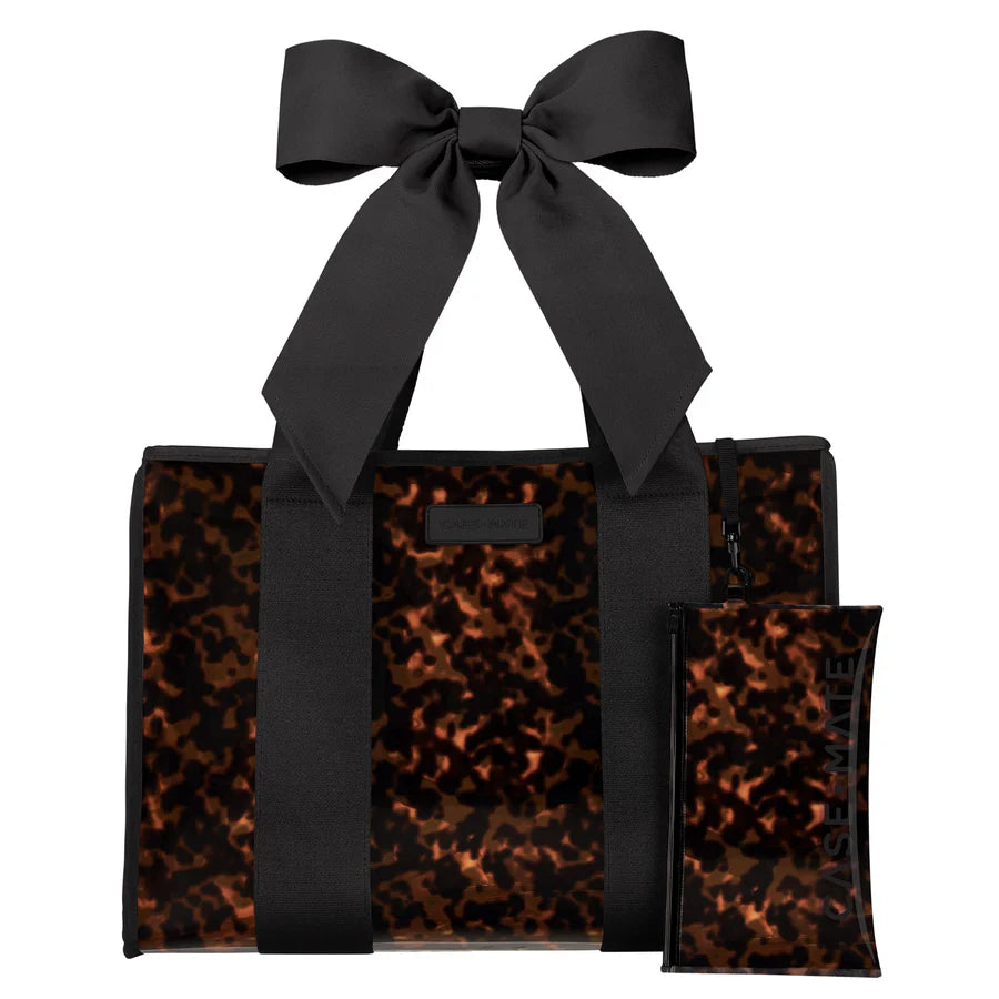 CASE MATE Jelly Tote with Phone Pouch- Tortoiseshell Bow