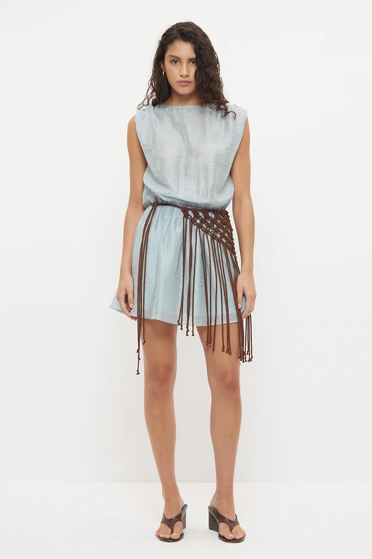 Mon Renn Illume Mini Dress- Freshwater Blue