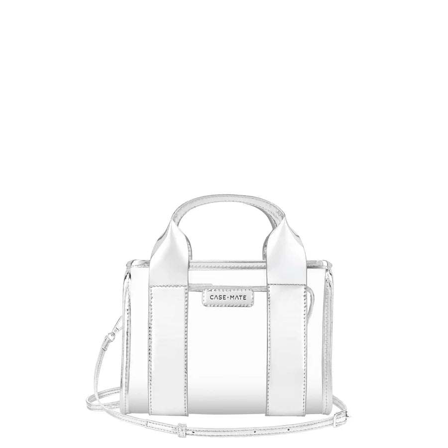 CASE MATE Jelly Stadium Bag- Silver Chrome/ Clear