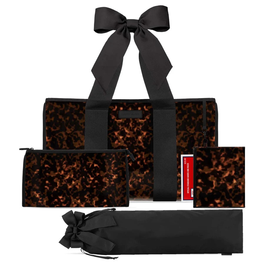 CASE MATE Mahjong Jelly Tote Set- Tortoiseshell Bow