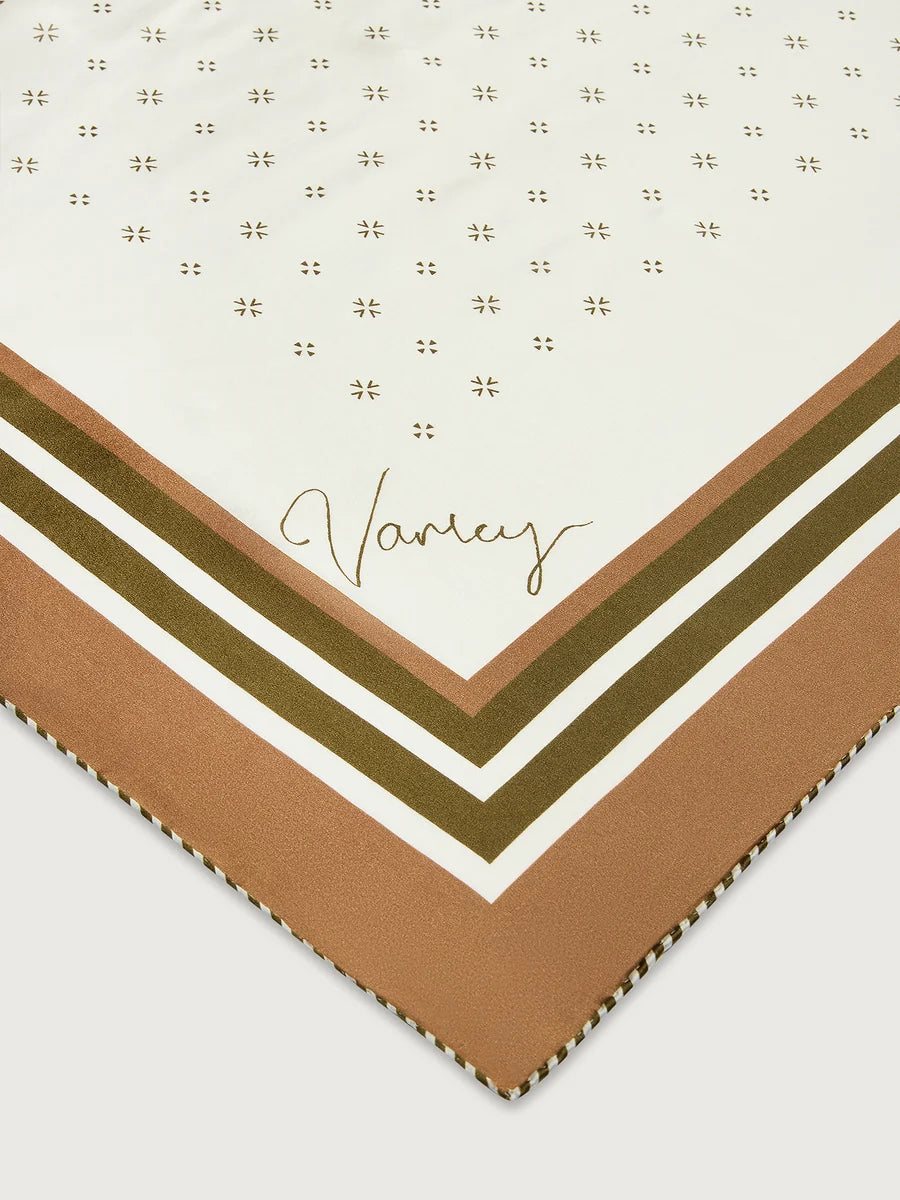 Varley Silk Signature Scarf- Pristine/ Golden Bronze