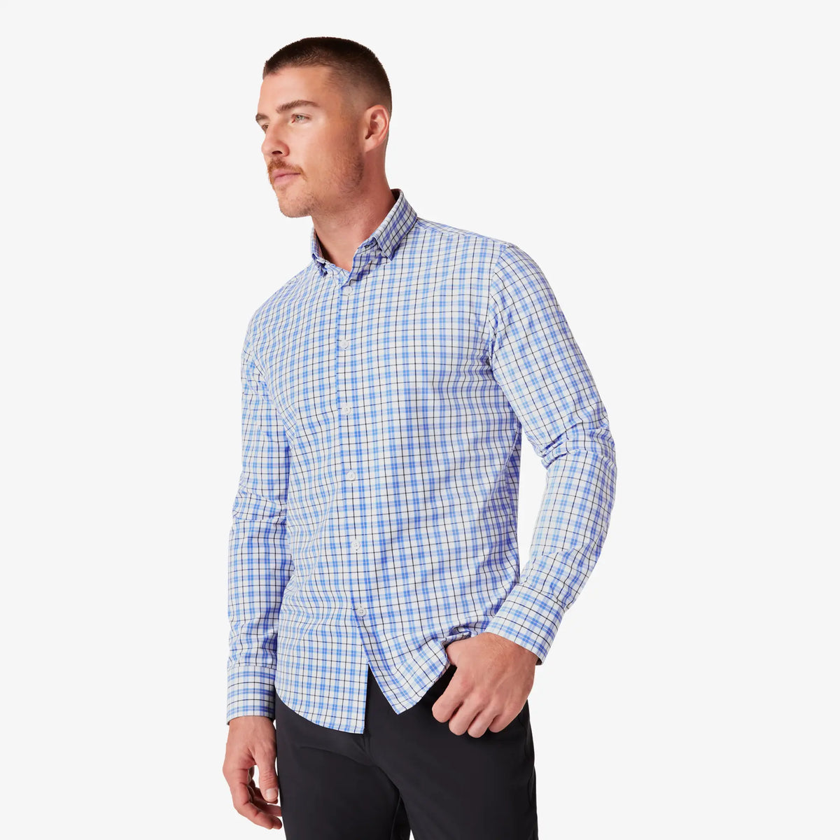 Mizzen + Main Leeward NO TUCK Dress Shirt - Carolina Watershed Plaid