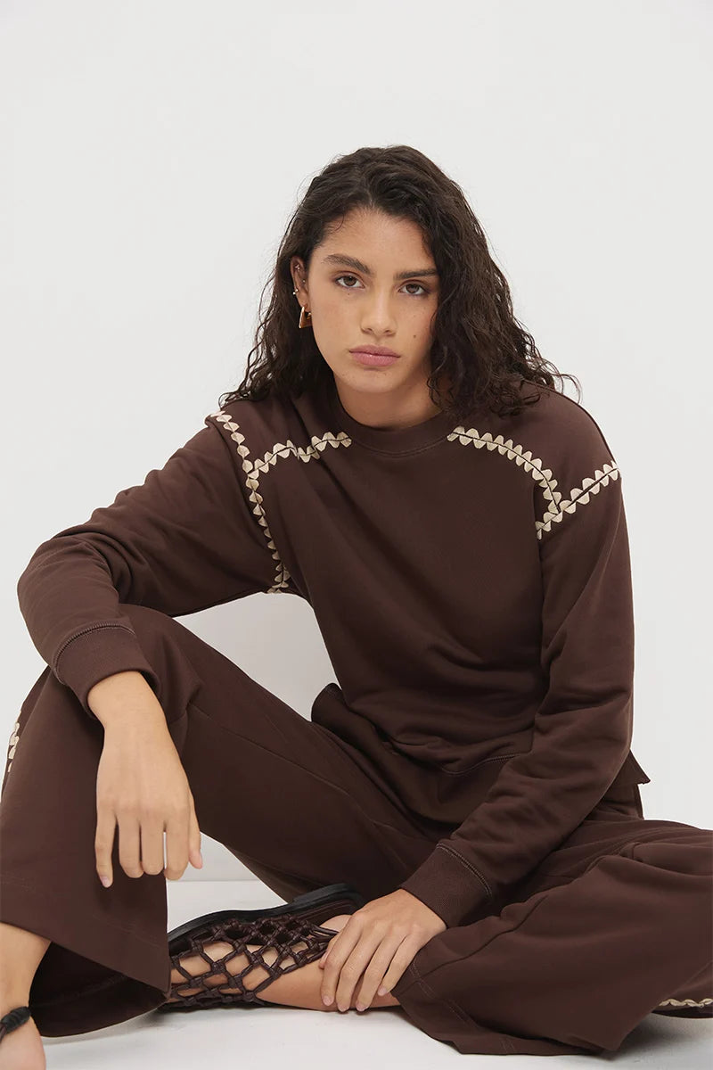 Mon Renn Reese Sweatshirt- Chestnut