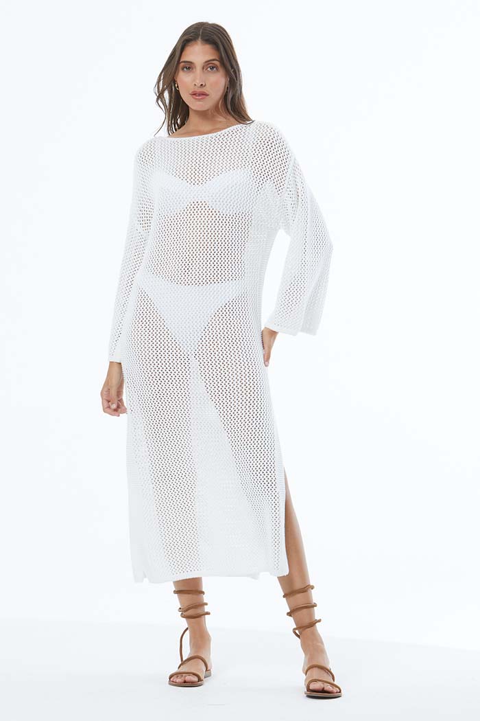 Young Fabulous &amp; Broke Santorini Crochet Dress - Bone