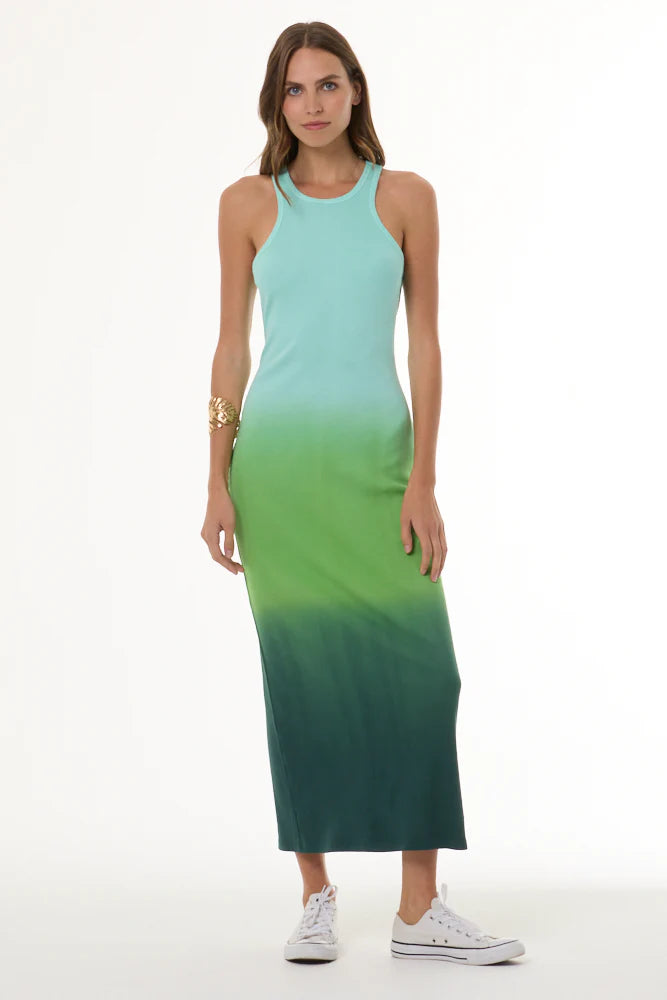Young Fabulous & Broke Iggy Rib Maxi Dress - Retro Green Ombre