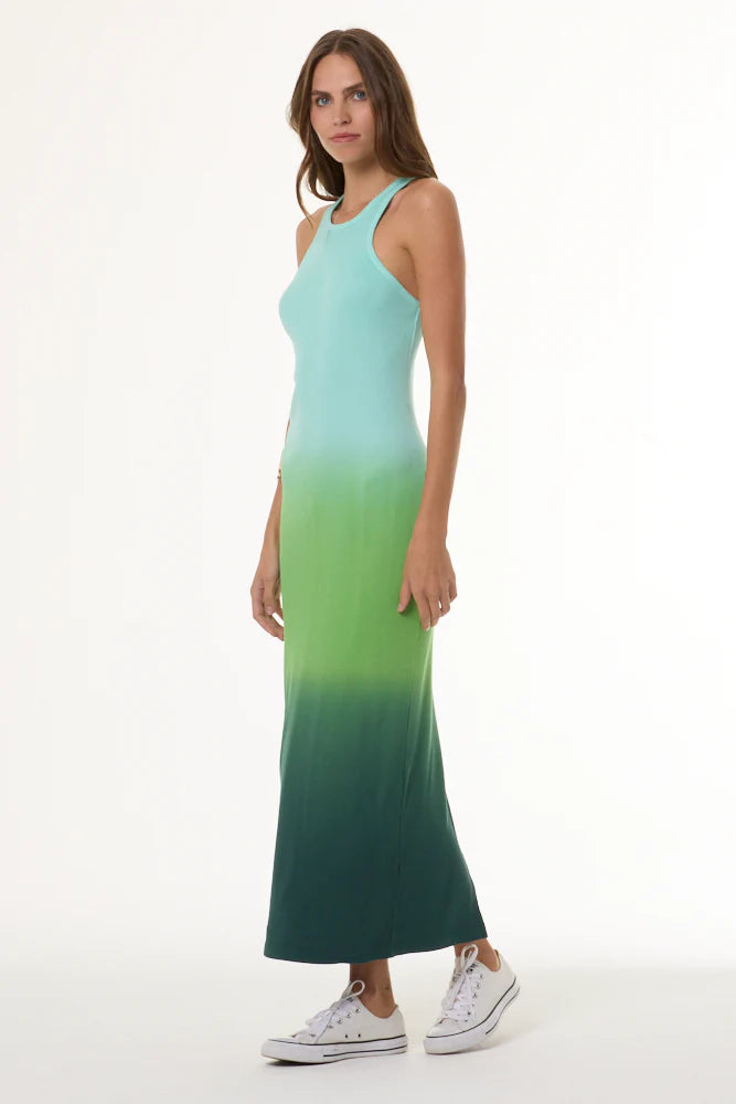 Young Fabulous & Broke Iggy Rib Maxi Dress - Retro Green Ombre
