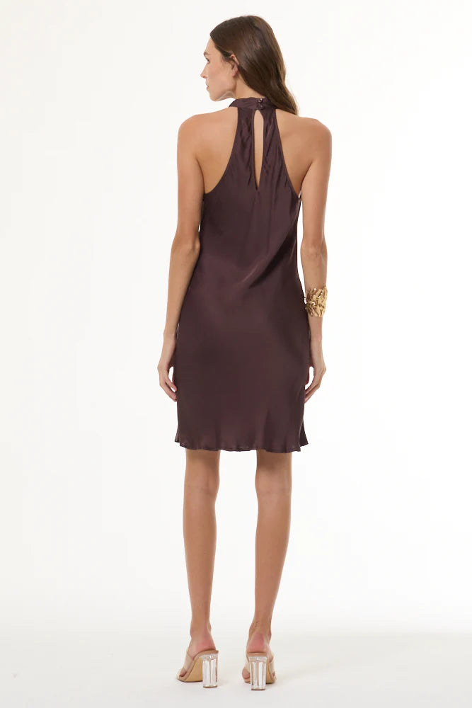 Young Fabulous & Broke Revel Satin Mini Dress - Java