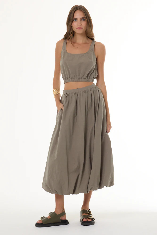 Young Fabulous & Broke Lani Crop Tank- Desert Sage