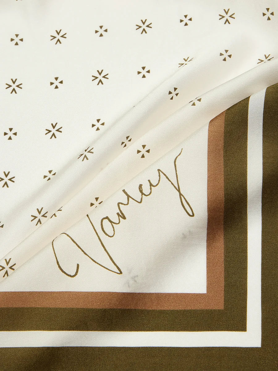 Varley Silk Signature Scarf- Pristine/ Golden Bronze