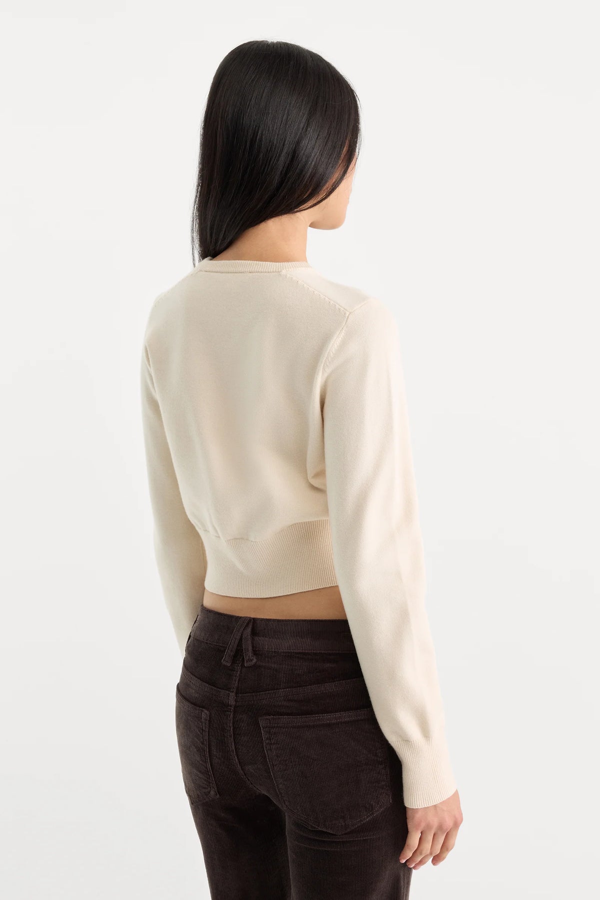 Good American The Fine Knit Cardigan- Pearl