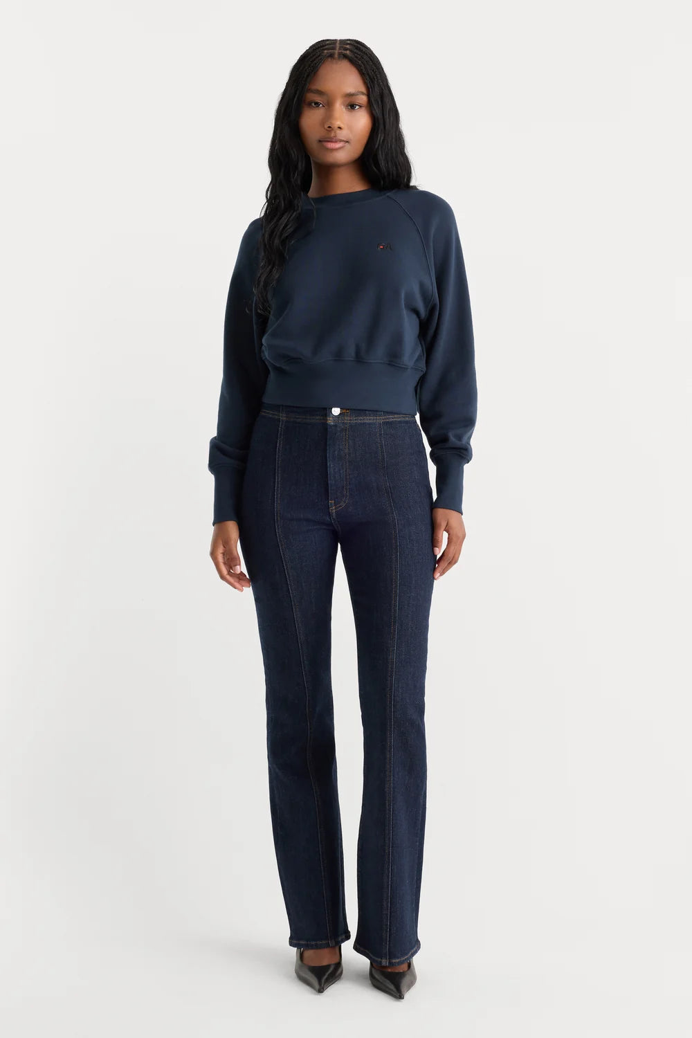 Good American Good Classic Bootcut Seamed Pant- Rinse