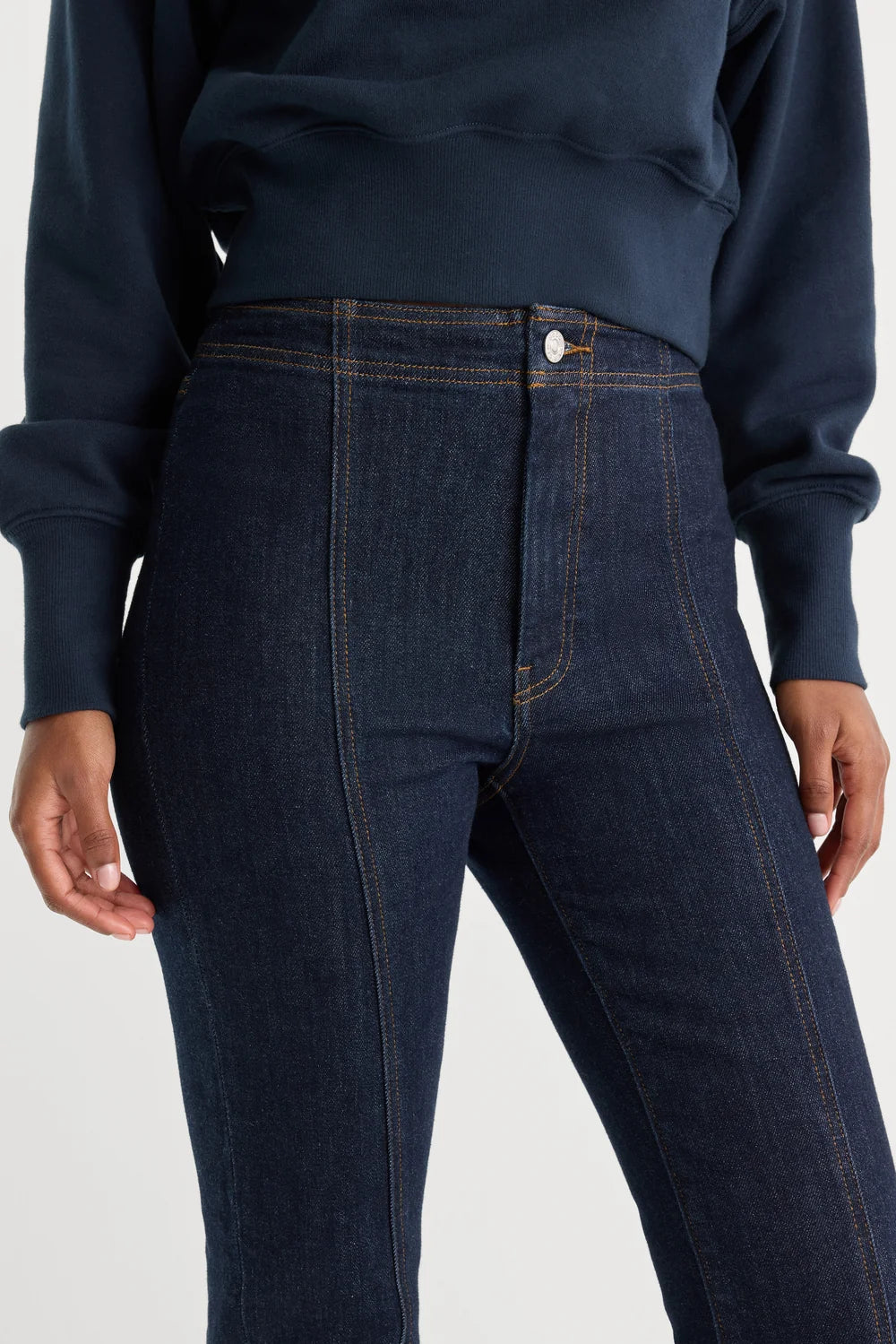 Good American Good Classic Bootcut Seamed Pant- Rinse